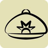 Icon Beret. related to Hat symbol. hand drawn style. simple design editable. simple illustration vector