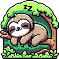 AI generated Sloths sleeping sublimation Clipart Png. This versatile design is ideal for prints, t-shirt designs, mug making, and many other tasks. png