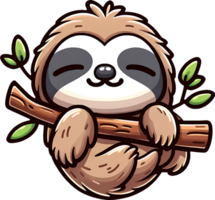 AI generated Sloths sleeping sublimation Clipart Png. This versatile design is ideal for prints, t-shirt designs, mug making, and many other tasks. png