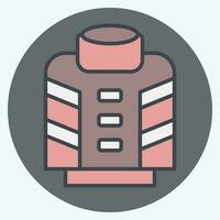 Icon Fireman. related to Firefighter symbol. color mate style. simple design editable. simple illustration vector