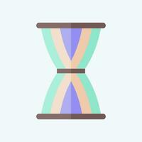 Icon Sandglass. related to Curtains symbol. flat style. simple design editable. simple illustration vector
