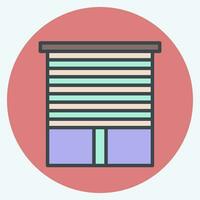 Icon Horizontal Blinds. related to Curtains symbol. color mate style. simple design editable. simple illustration vector