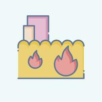 Icon Extinguishing. related to Firefighter symbol. doodle style. simple design editable. simple illustration vector