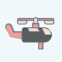 Icon Firefighting Helicopter. related to Firefighter symbol. doodle style. simple design editable. simple illustration vector