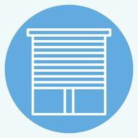Icon Horizontal Blinds. related to Curtains symbol. blue eyes style. simple design editable. simple illustration vector