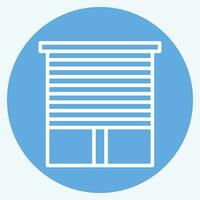 Icon Horizontal Blinds. related to Curtains symbol. blue eyes style. simple design editable. simple illustration vector