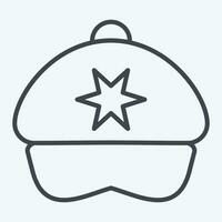 Icon Cap. related to Hat symbol. line style. simple design editable. simple illustration vector