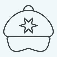 Icon Cap. related to Hat symbol. line style. simple design editable. simple illustration vector