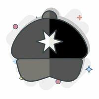 icono gorra. relacionado a sombrero símbolo. cómic estilo. sencillo diseño editable. sencillo ilustración vector