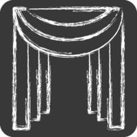 Icon Basic Swag. related to Curtains symbol. chalk Style. simple design editable. simple illustration vector