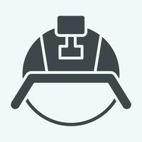 Icon Military Helmet. related to Hat symbol. glyph style. simple design editable. simple illustration vector