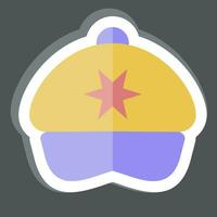 Sticker Cap. related to Hat symbol. simple design editable. simple illustration vector