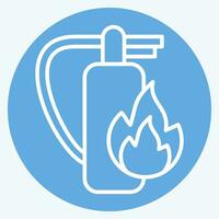 Icon Fire Extinguisher. related to Firefighter symbol. blue eyes style. simple design editable. simple illustration 1 vector