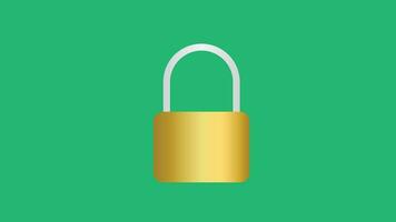 Padlock vector design in gold color