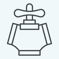 Icon Fire. related to Firefighter symbol. line style. simple design editable. simple illustration vector