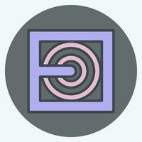 Icon Fire Hose. related to Firefighter symbol. color mate style. simple design editable. simple illustration vector