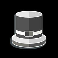 Icon Top Hat. related to Hat symbol. glossy style. simple design editable. simple illustration vector