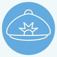 Icon Beret. related to Hat symbol. blue eyes style. simple design editable. simple illustration vector