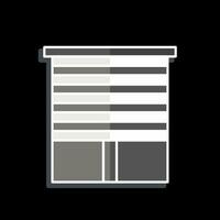 Icon Horizontal Blinds. related to Curtains symbol. glossy style. simple design editable. simple illustration vector