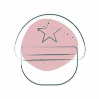 Icon Pilot Hat. related to Hat symbol. Color Spot Style. simple design editable. simple illustration vector