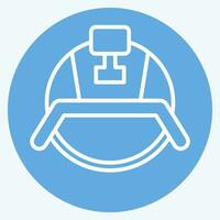 Icon Military Helmet. related to Hat symbol. blue eyes style. simple design editable. simple illustration vector