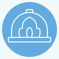 Icon Fireman Hat. related to Hat symbol. blue eyes style. simple design editable. simple illustration vector