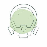 Icon Oxygen Mask. related to Firefighter symbol. Color Spot Style. simple design editable. simple illustration vector