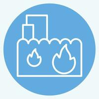 Icon Extinguishing. related to Firefighter symbol. blue eyes style. simple design editable. simple illustration vector