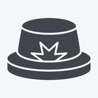 Icon Boater. related to Hat symbol. glyph style. simple design editable. simple illustration vector