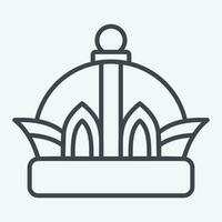 Icon Crown. related to Hat symbol. line style. simple design editable. simple illustration vector