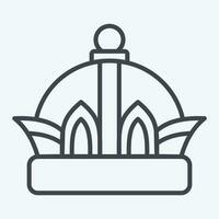 Icon Crown. related to Hat symbol. line style. simple design editable. simple illustration vector