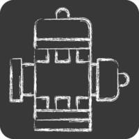 Icon Hydrant. related to Firefighter symbol. chalk Style. simple design editable. simple illustration vector