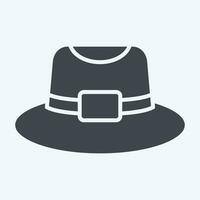 Icon Trilby. related to Hat symbol. glyph style. simple design editable. simple illustration vector