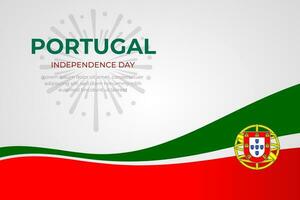 Portugal independencia día antecedentes diseño vector