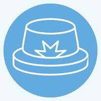 Icon Boater. related to Hat symbol. blue eyes style. simple design editable. simple illustration vector