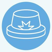 Icon Boater. related to Hat symbol. blue eyes style. simple design editable. simple illustration vector