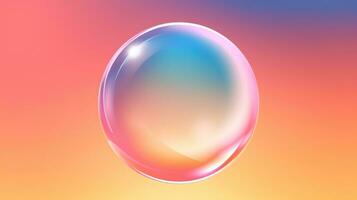 AI generated background with colorful and vibrant bubbles, ai photo