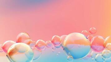 AI generated background with colorful and vibrant bubbles, ai photo