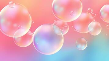 AI generated background with colorful and vibrant bubbles, ai photo