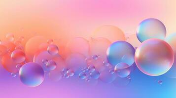 AI generated background with colorful and vibrant bubbles, ai photo