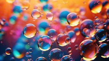 AI generated background with colorful and vibrant bubbles, ai photo