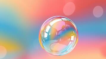 AI generated background with colorful and vibrant bubbles, ai photo