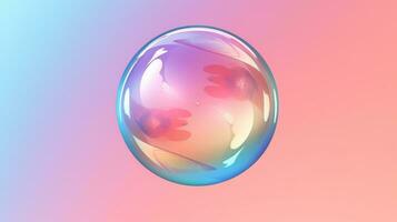 AI generated background with colorful and vibrant bubbles, ai photo