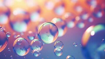 AI generated background with colorful and vibrant bubbles, ai photo