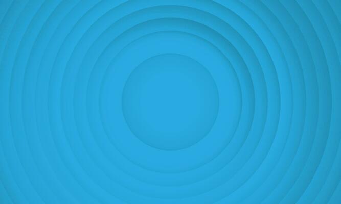 Abstract circle layers texture on blue background with shadow.