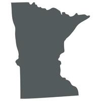 Minnesota state map. Map of the U.S. state of Minnesota. vector