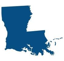 Louisiana state map. Map of the U.S. state of Louisiana. vector