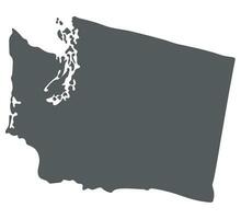 Washington state map. Map of the U.S. state of Washington. vector