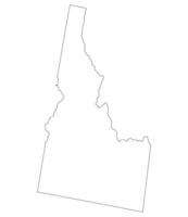 Idaho state map. Map of the U.S. state of Idaho. vector