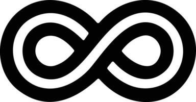 infinito icono. infinidad, eternidad, infinito, sin fin, lazo simbolos ilimitado infinito icono plano estilo valores vector